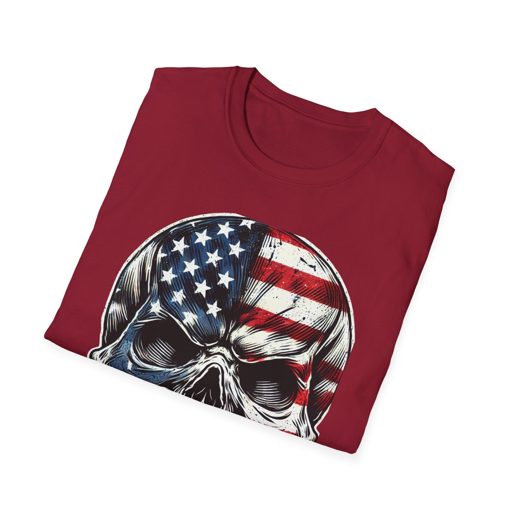 Skull wrapped in American Flag 