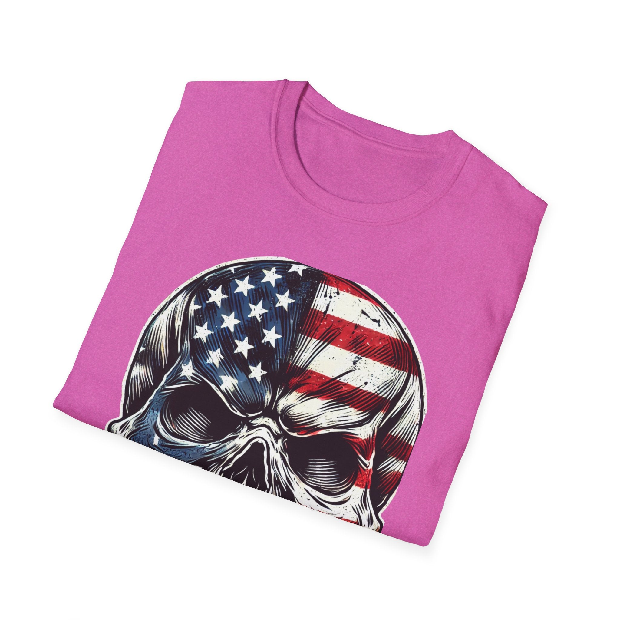 Skull wrapped in American Flag 