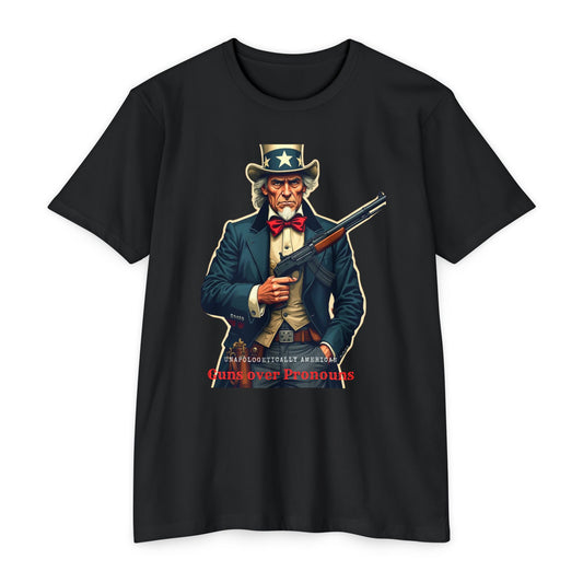 Unapologetically American - Guns over Pronouns "Unisex T-shirt"