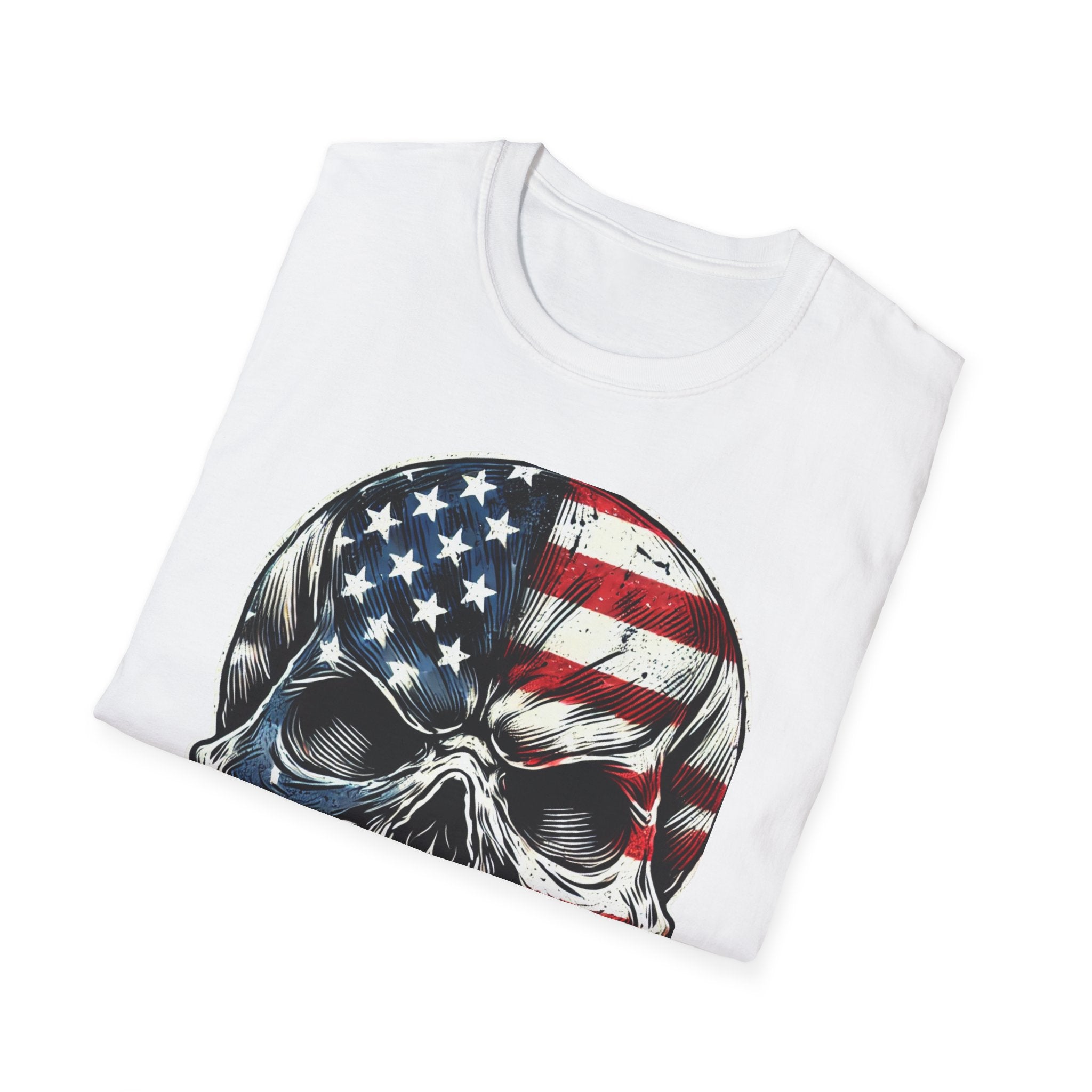 Skull wrapped in American Flag 