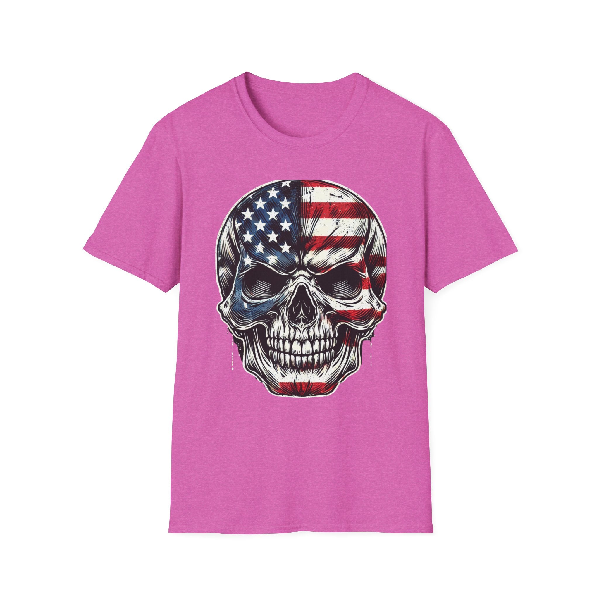 Skull wrapped in American Flag 