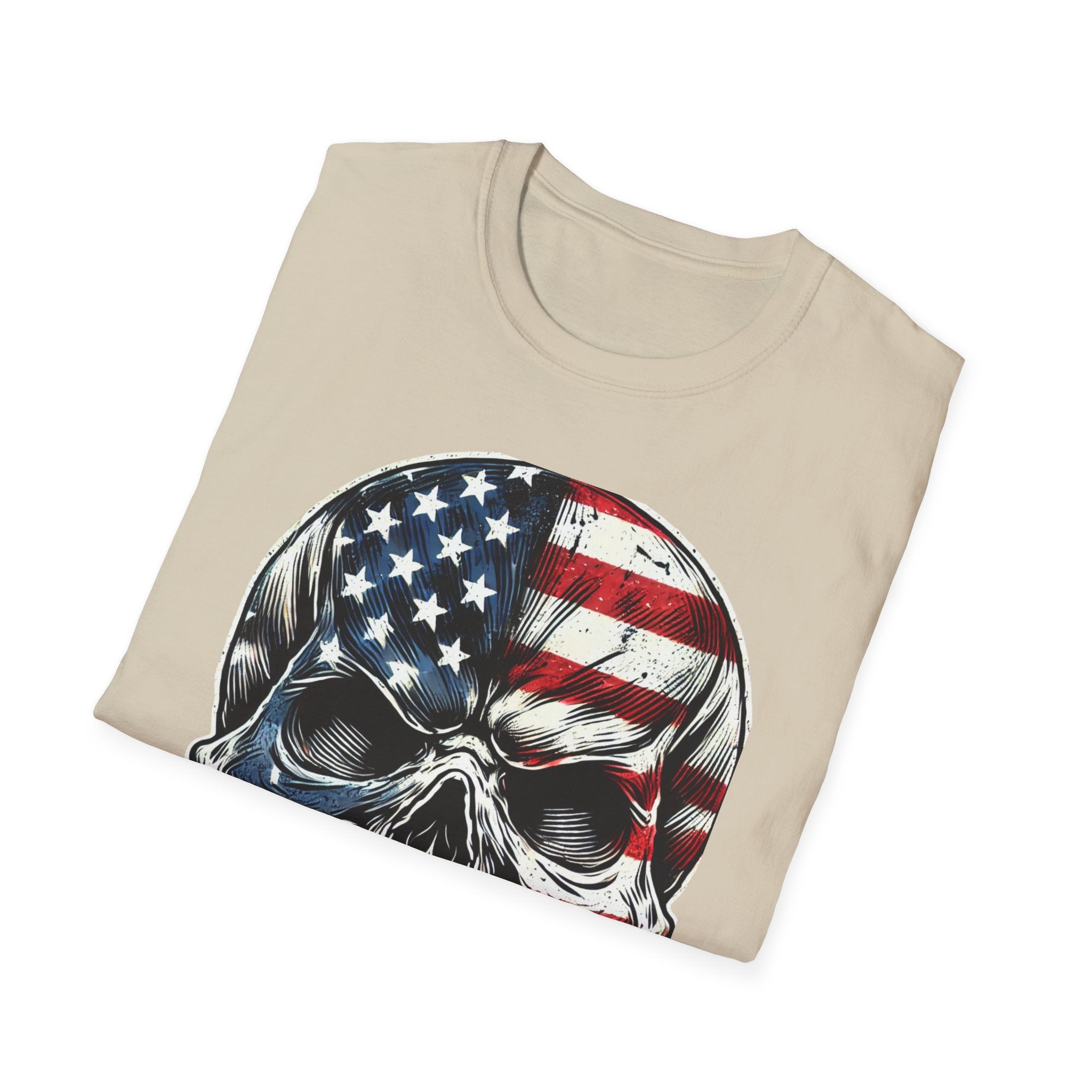 Skull wrapped in American Flag 