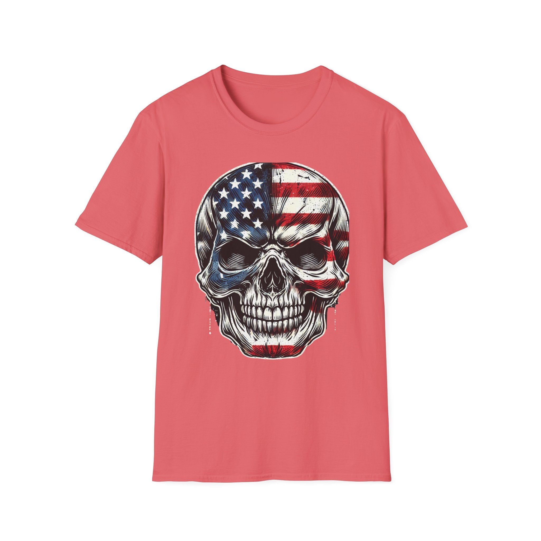 Skull wrapped in American Flag 