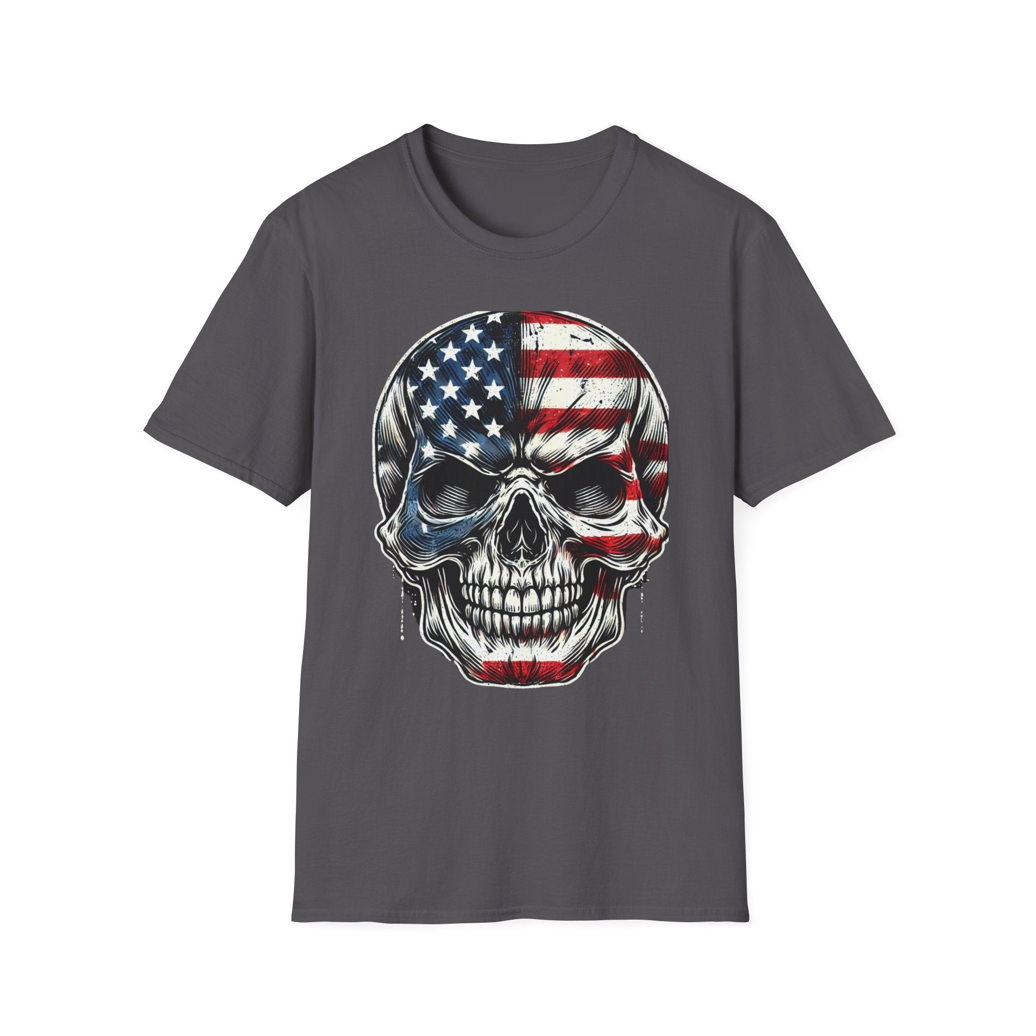 Skull wrapped in American Flag 