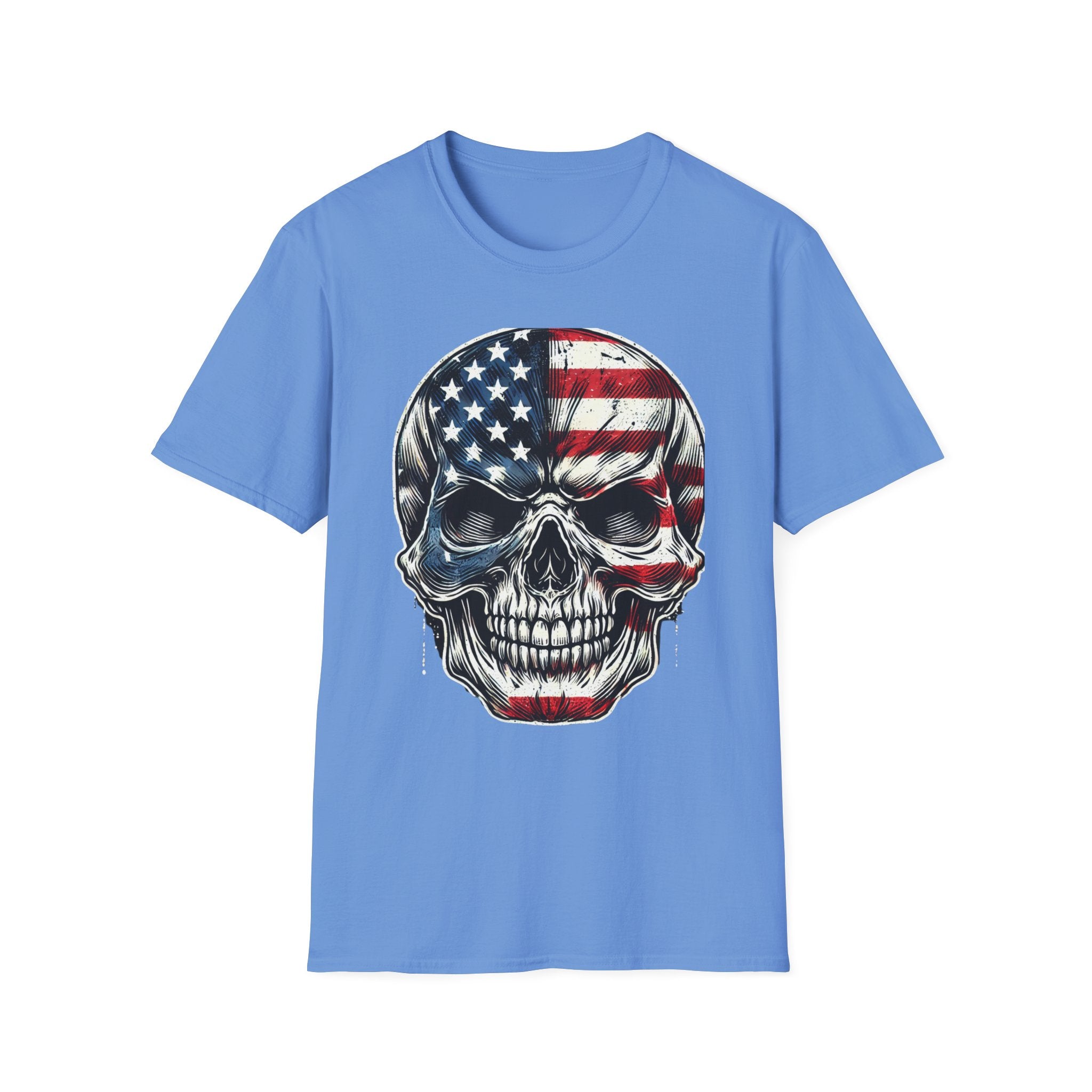 Skull wrapped in American Flag 