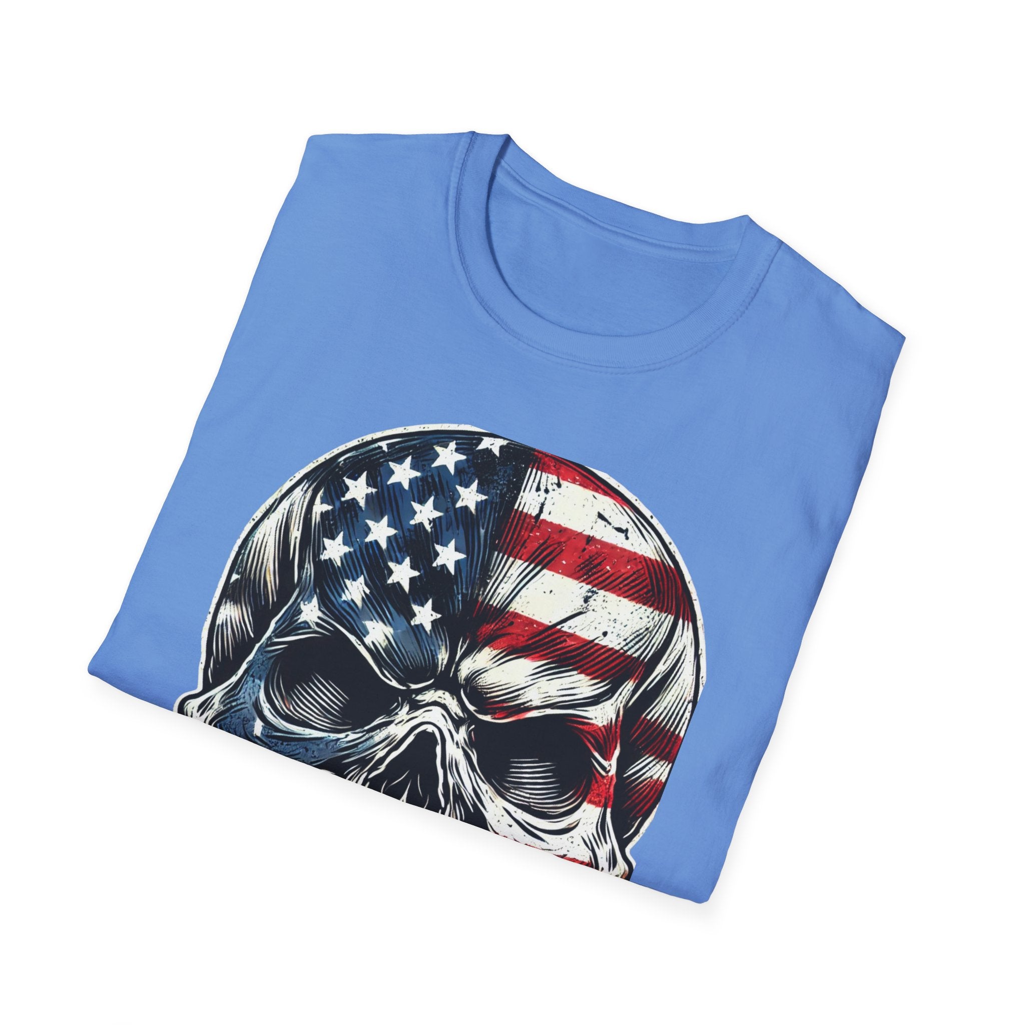 Skull wrapped in American Flag 