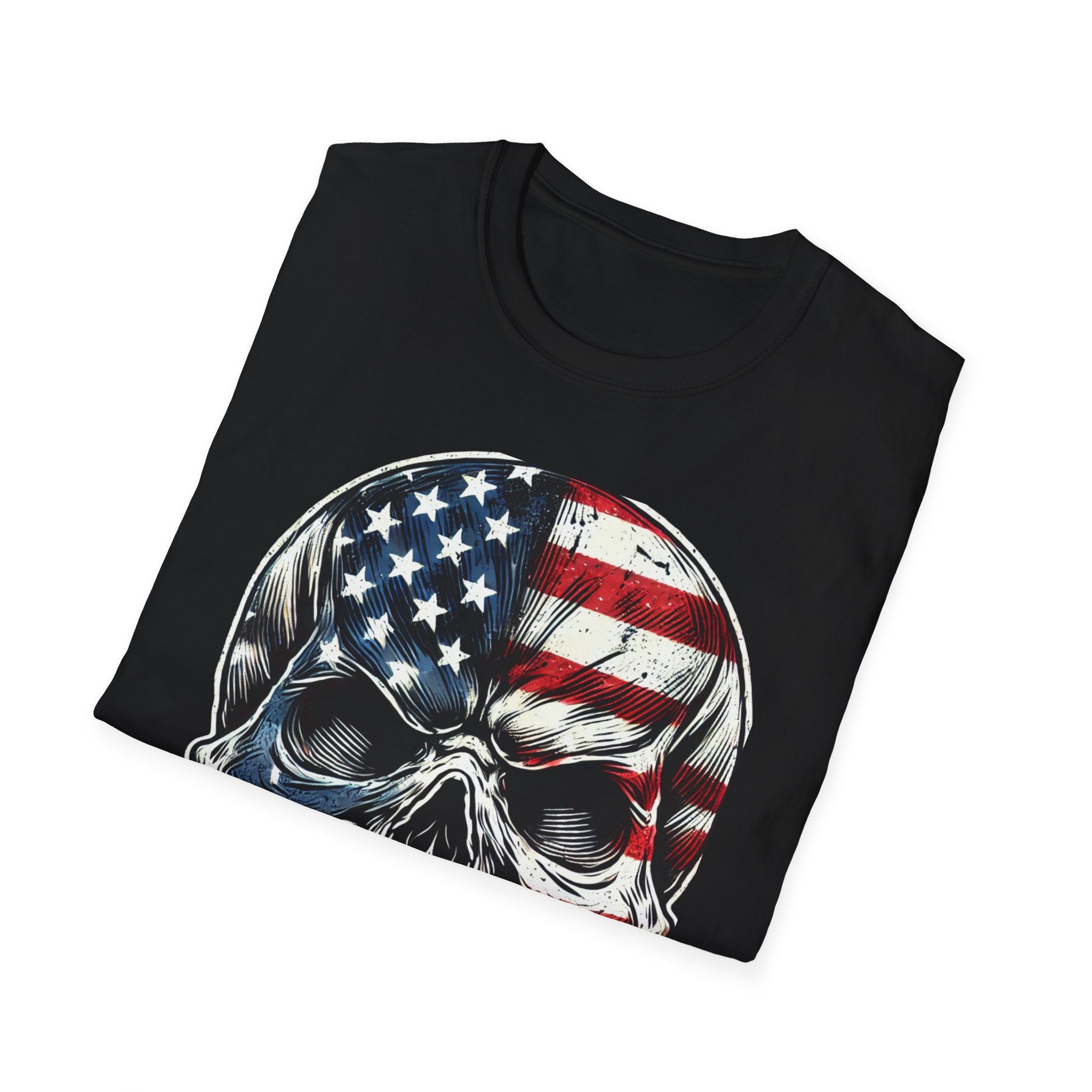 Skull wrapped in American Flag 