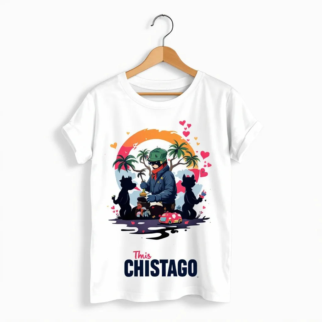 Tropical Vibez Cartoon Graphic Tee